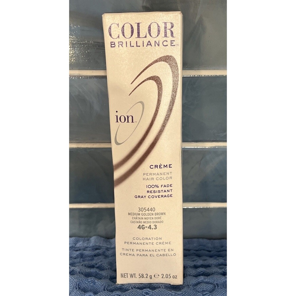 Ion Color Brilliance Permanent Hair Color #305440 Medium Golden Brown 4G-4.3 NEW